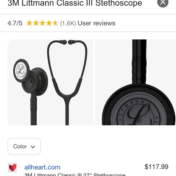 Littmann Classic lll Stethoscope original list $120 (I switched to preemies) - Picture 4 of 5